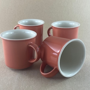 Vintage Epoch Japan Terracotta Mugs - MCM Minimalist Set of 4