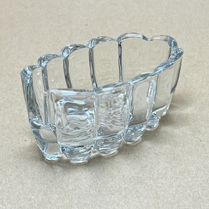 Princess House Heritage Crystal Spoon Fork Holder Scalloped Rim 1980s, Buffet Tableware
