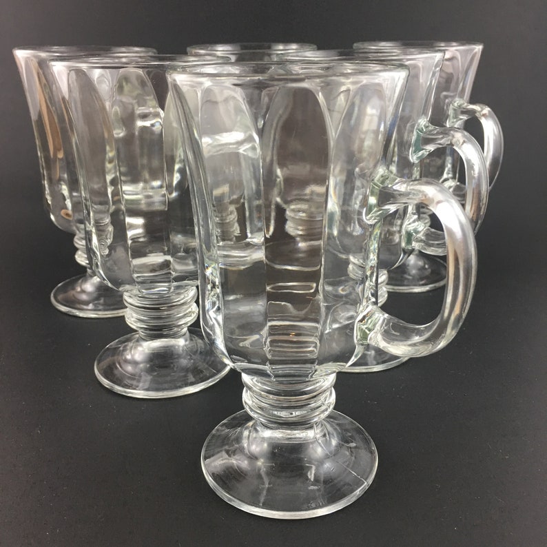 Set of 4 Libbey Milan Irish Coffee Mug Libbey Paneled Irish Etsy