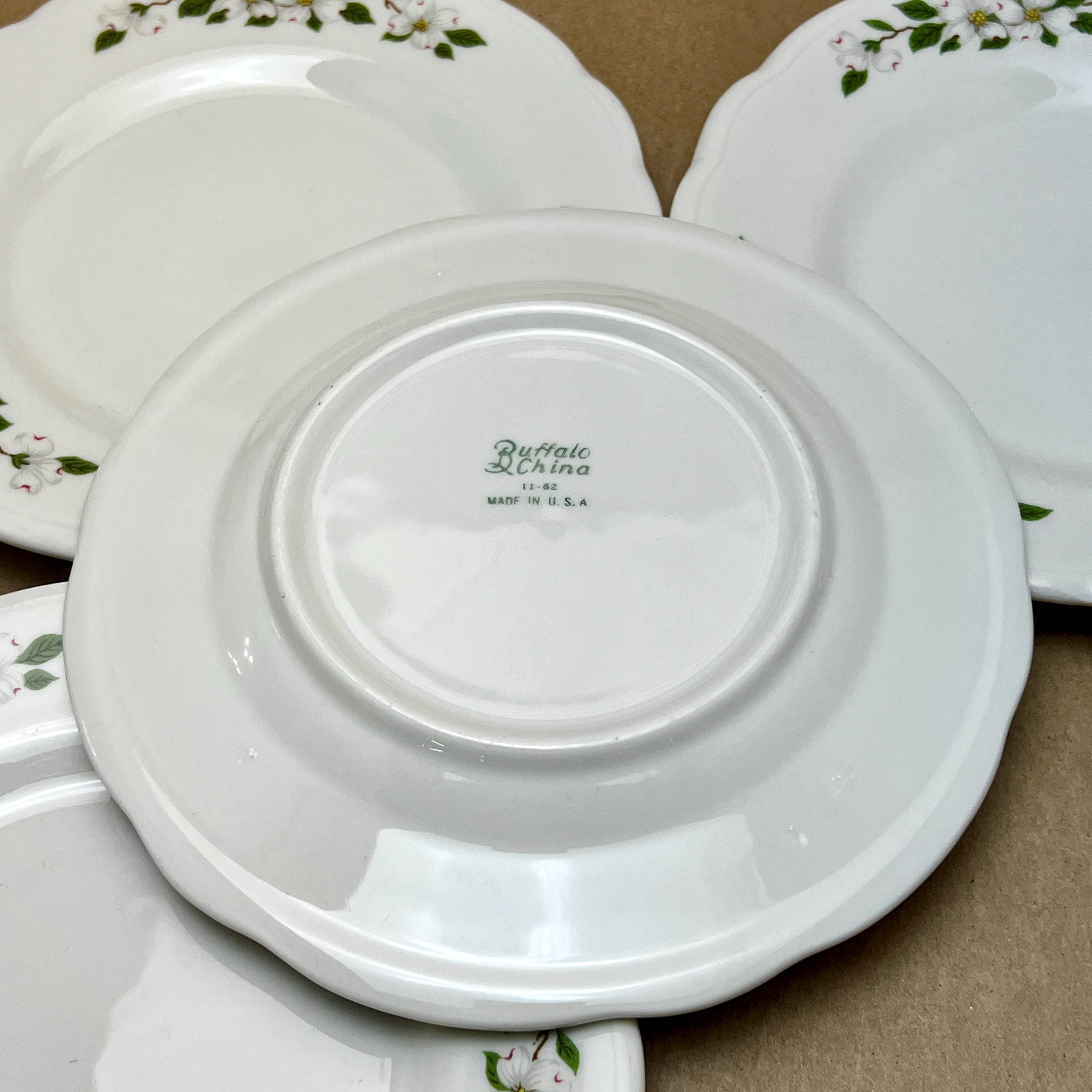 Vintage Buffalo China Dogwood Salad Plates (set of 4) - 1960s