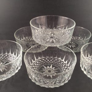 Arcoroc diamantkristallen slakom set van 4, diamantkristal d&#39;arques-durand