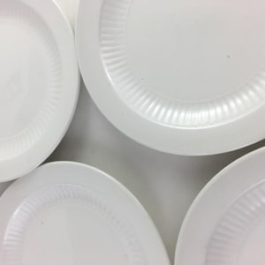 Vintage Adams Empress China Dinner Plates - Ribbed White Ironstone Set of 4