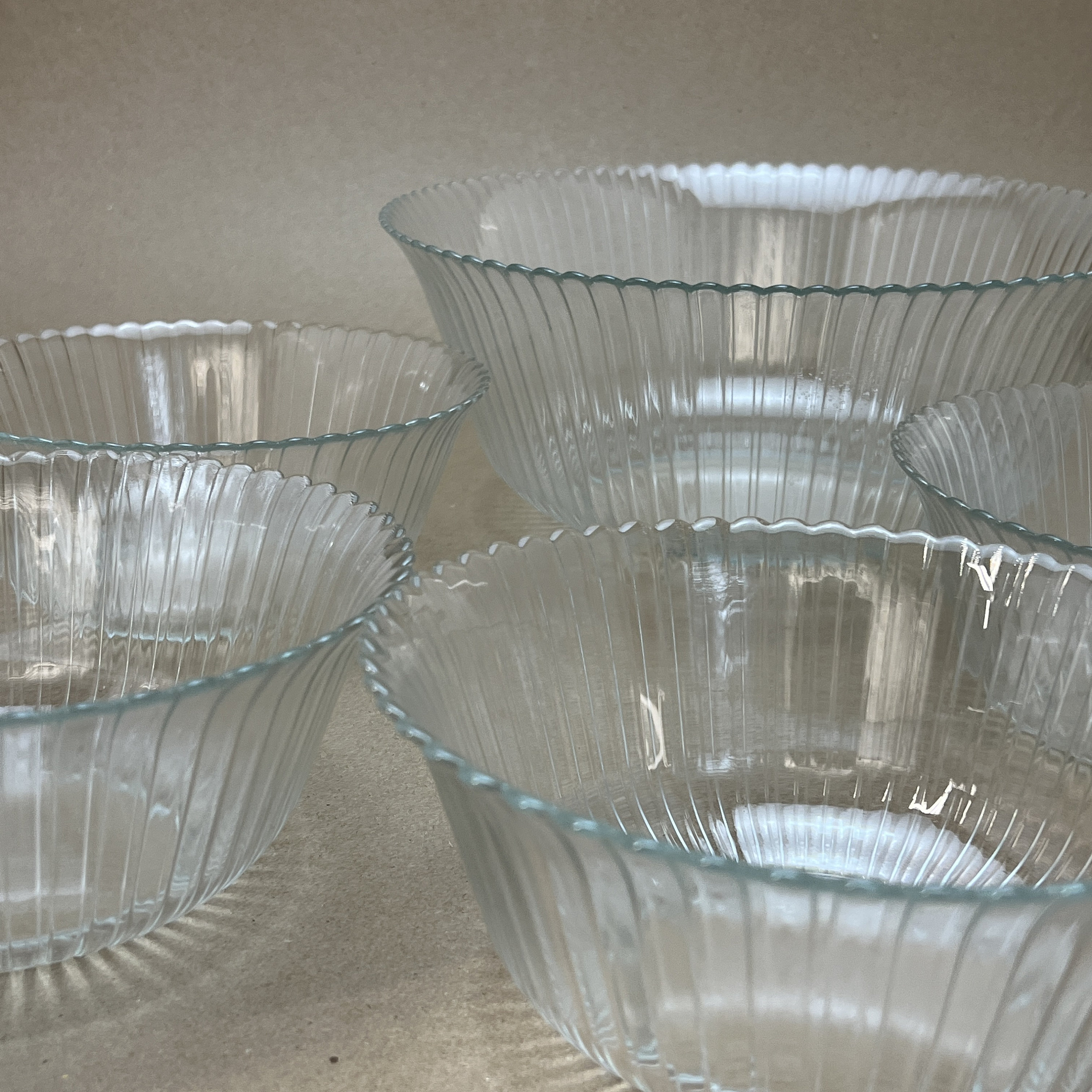 Arcoroc Glass Salad Bowl Set Meridien By Durand International Etsy Norway