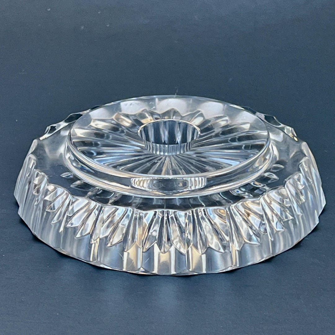 Vintage Galway Irish Crystal Low Profile Candle Holder Etsy