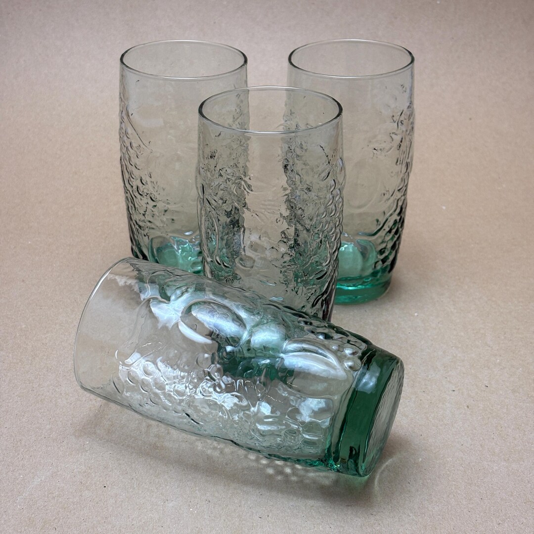 Set of Libbey Orchard Fruit Green Cooler Water Glass Spanish/light ...