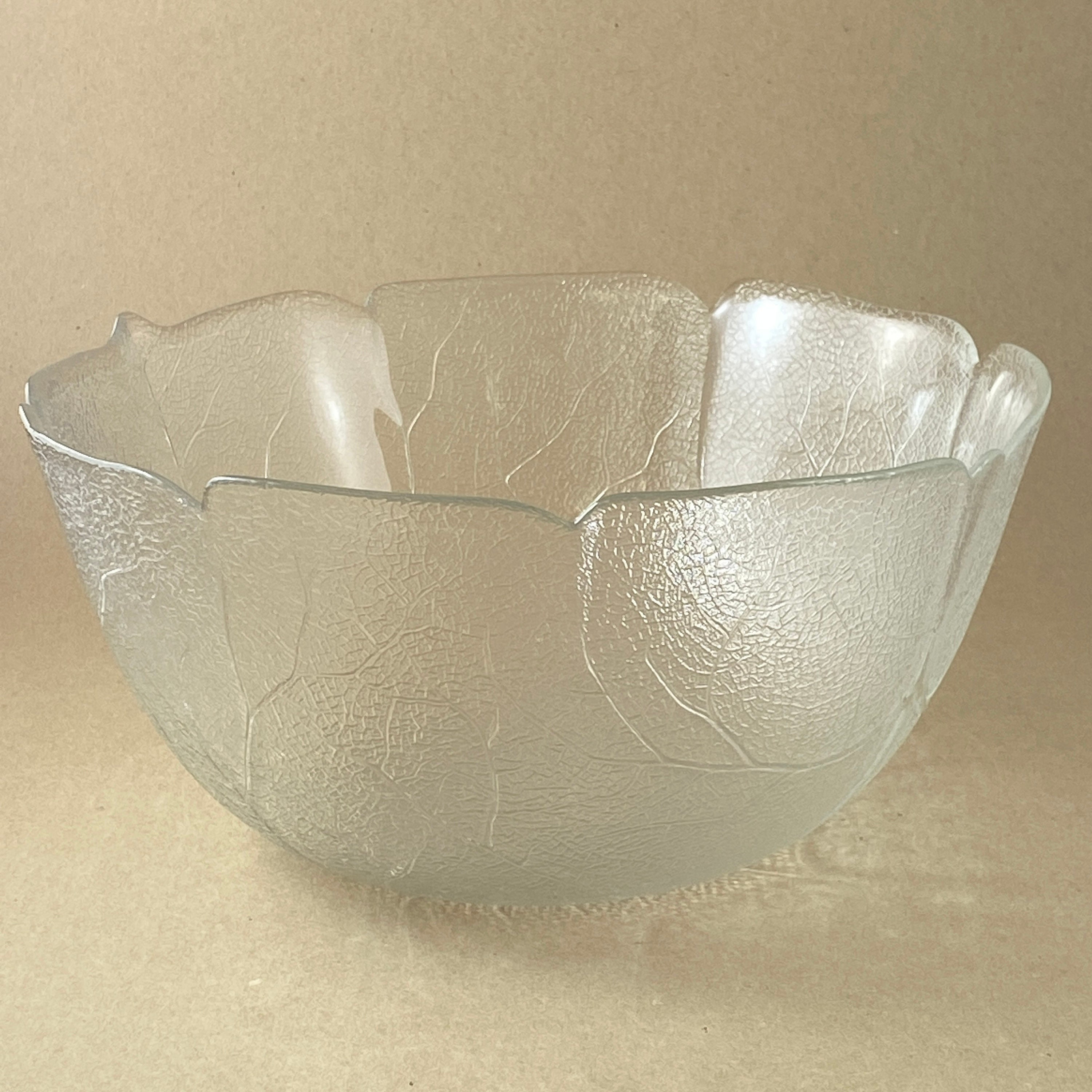 Arcoroc Fleur Punch Bowl Large Arcoroc France Aspen Glass Etsy Singapore