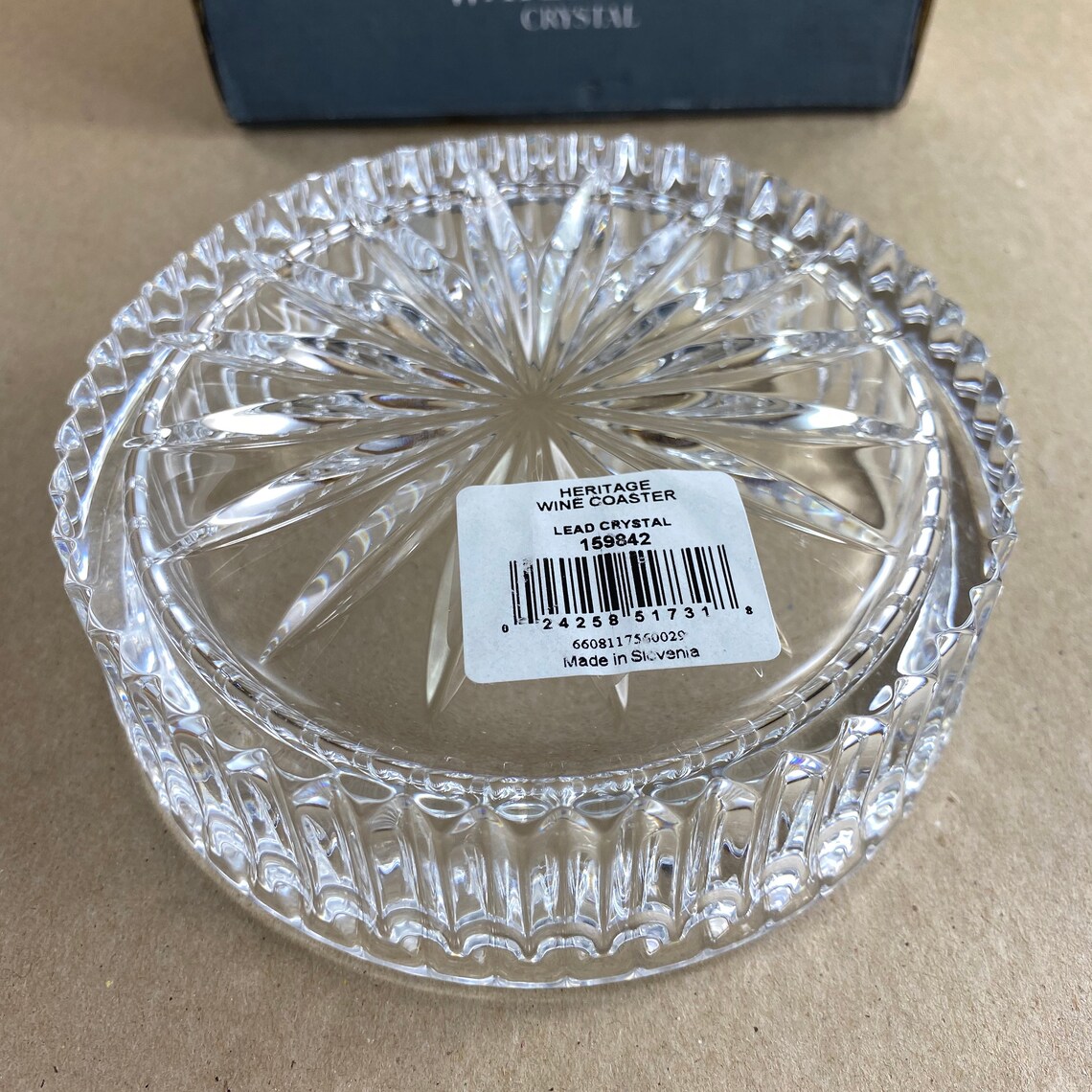 Waterford Crystal Heritage Wine Bottle Coaster Waterford Etsy