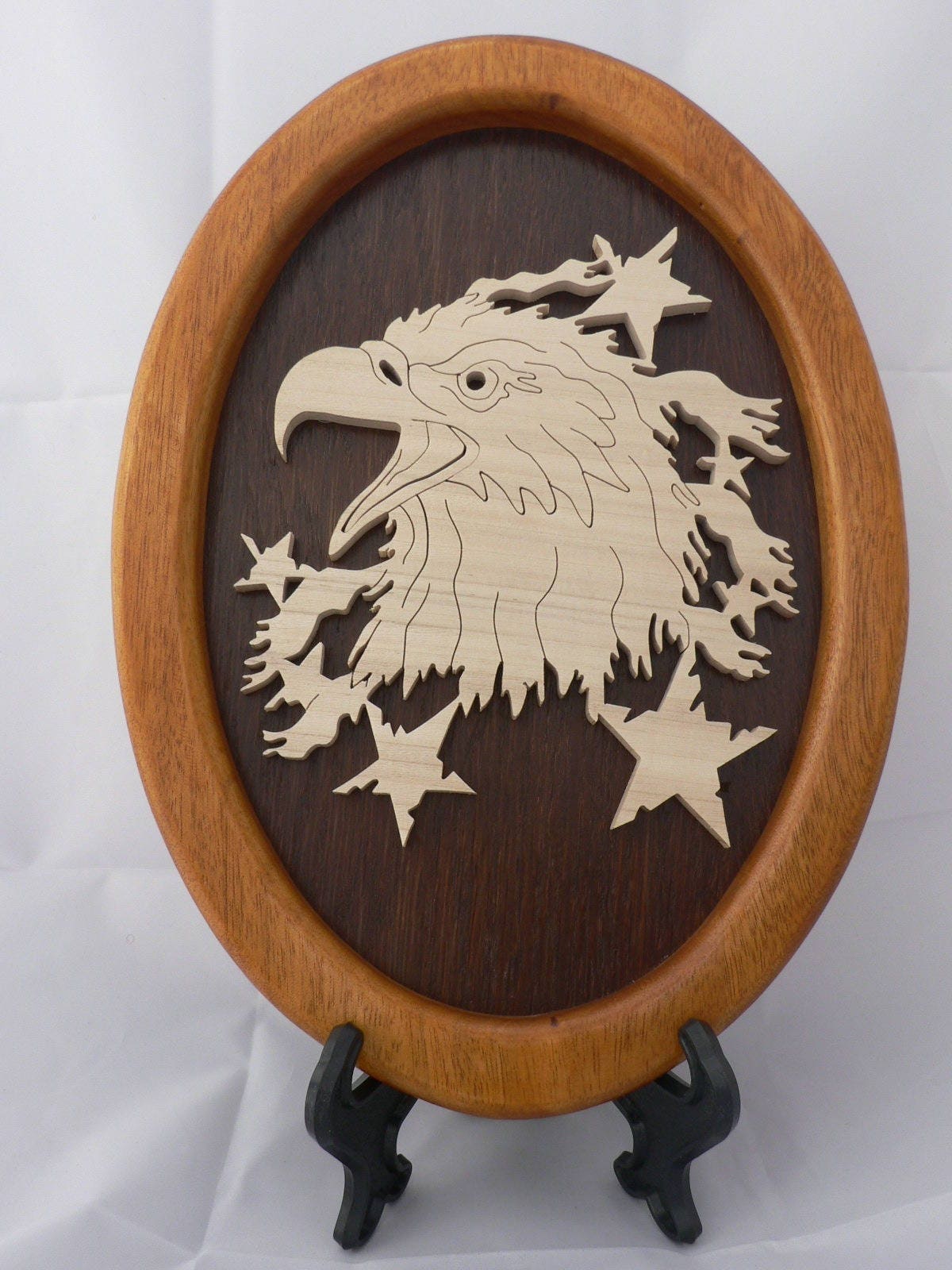 Cadre Aigle Américain en Bois Découpé | Chantournage