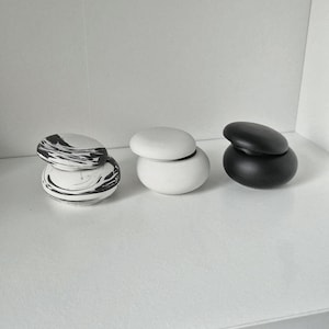 Chunky Storage Pot with Lid | Various Colours | Jar | Bathroom | Jesmonite | Jewellery | Handmade | Home Décor & Gift | Eco-friendly