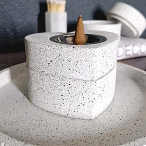 Heart Incense Storage Burner : Handmade Jesmonite Home Decor