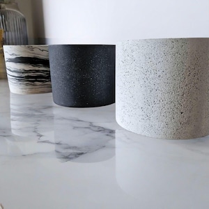 Round Plant Pot | Home Décor | Eco Friendly | Indoor | Marble | Granite | Waterproof | Handmade | Outdoor