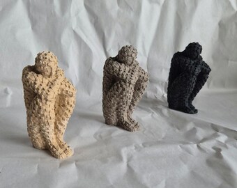 Mosaic Thinker Statue : Minimalist Style - Handmade Home Decor
