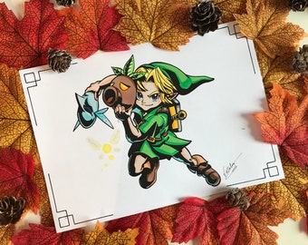 Hand made drawing Link (Moose, no print)