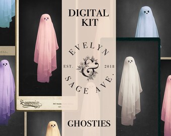 Ghosties Printable Journal Kit - A4 Digital Download - Decorative Papers for Journals and Art