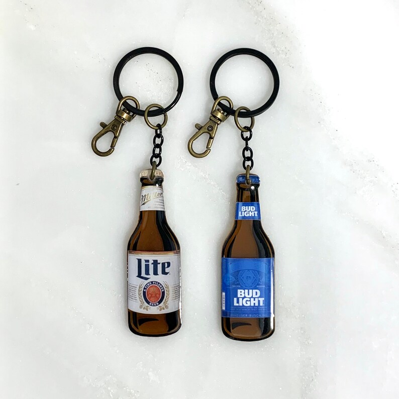 USA American Beer Keychain Beer Bottle Keychain Beer Lover Etsy