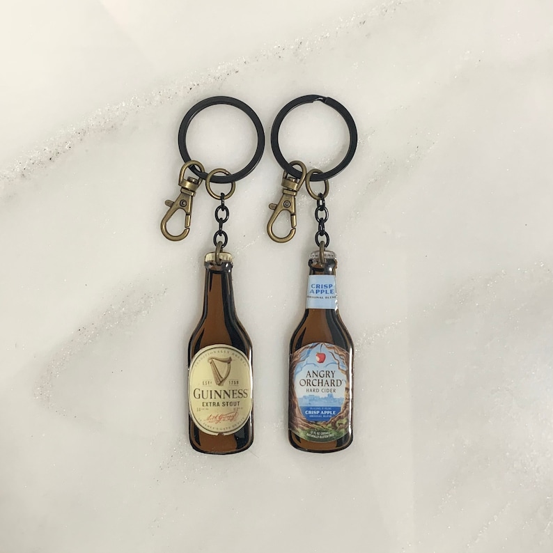 International Beer Keychain Beer Bottle Keychain Beer Lover Etsy