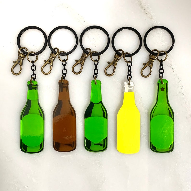International Beer Keychain Beer Bottle Keychain Beer Lover Etsy