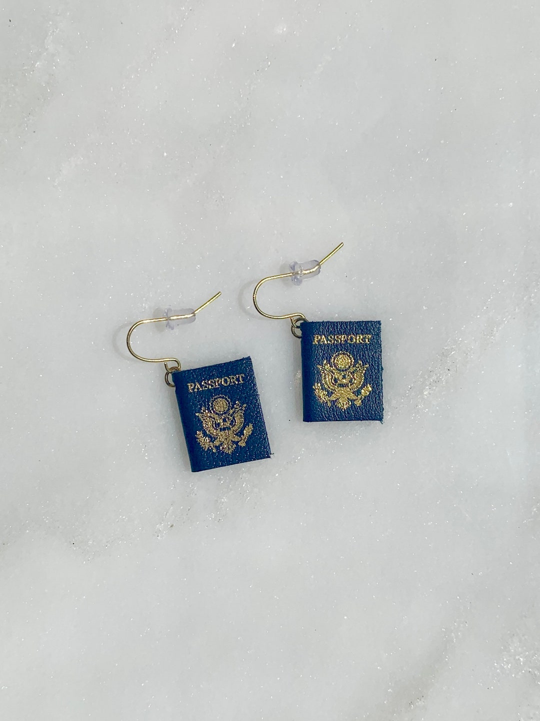 USA, Mini Passport Earrings, World Traveler, US Passport Earrings