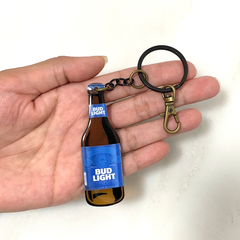 USA American Beer Keychain Beer Bottle Keychain Beer Lover Etsy