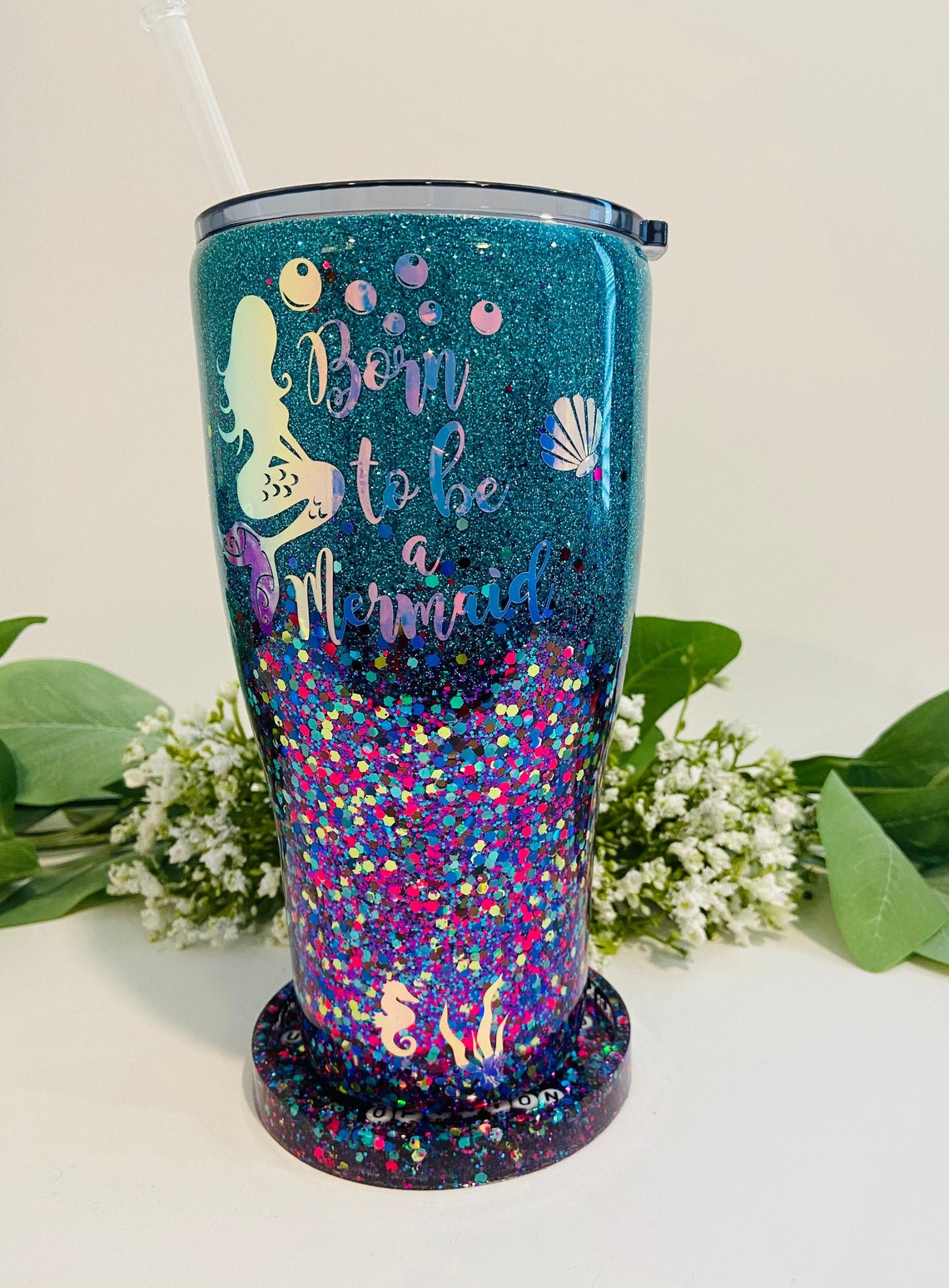 Mermaid Glitter Tumbler/mermaid tumbler/gift for her/born to Etsy
