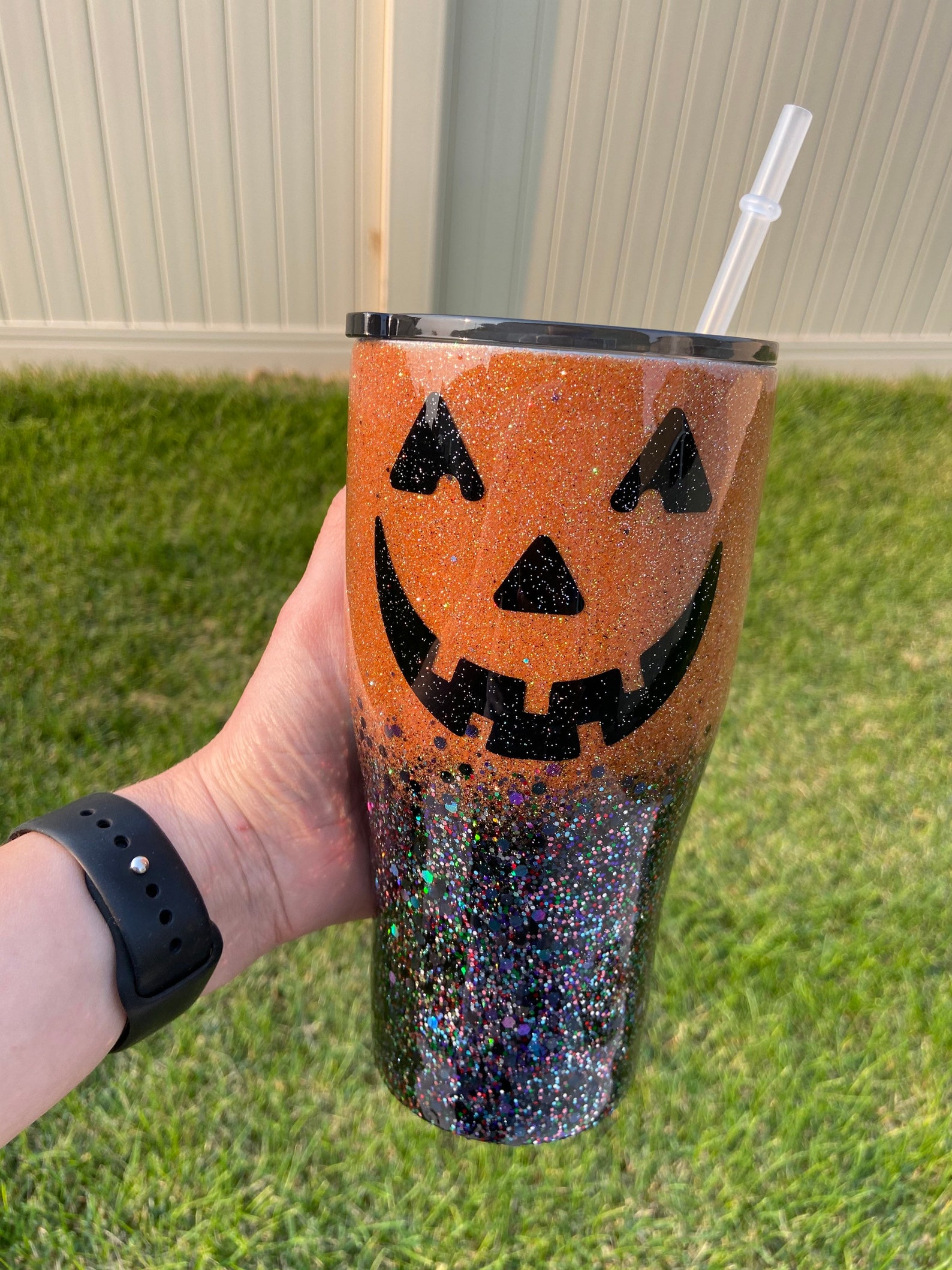 Jack O Lantern tumbler/Halloween tumbler/ Halloween cup/fall Etsy