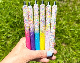 Confetti Glitter Pen, Glitter Pen, Personalized pen, Gift for Nurse, Neon glitter pen, Custom pen, Teacher Gift, Back to School, Refillable