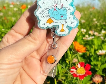 Registered Silly Goose Badge Reel, Goose, ID Holder, Nurse Badge Reel, Retractable Reel, Glitter Badge Reel, Funny Badge Reel, RN Badge Reel
