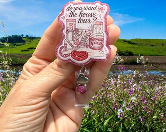 Do you want the House Tour Badge Reel, Lyrics badge reel, Nurse Badge Reel, Retractable, Glitter Badge Reel, Trendy, Student Nurse Gift