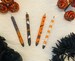 Halloween resin glitter pens, glitter pen, Refillable Pens, Custom Pens, InkJoy Medium Point Gel pens, Can be personalized 