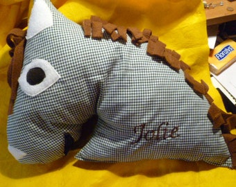 Horse cuddly pillow, love-horse,