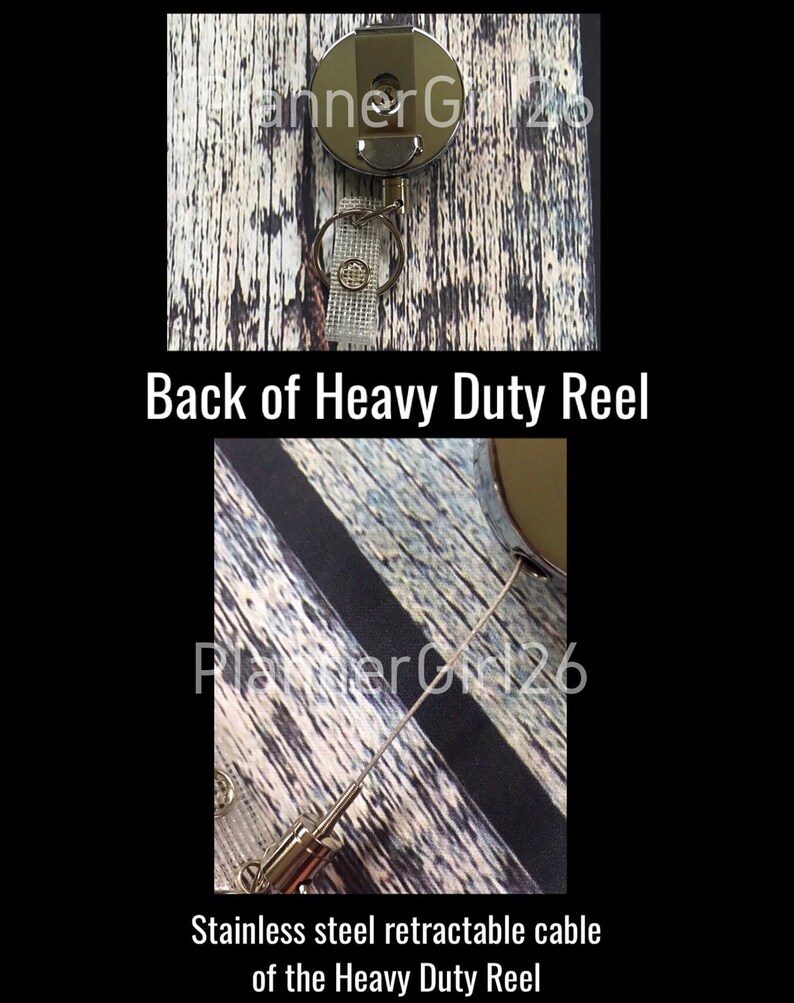 Floral vial cap Heavy Duty ID Badge reel Etsy