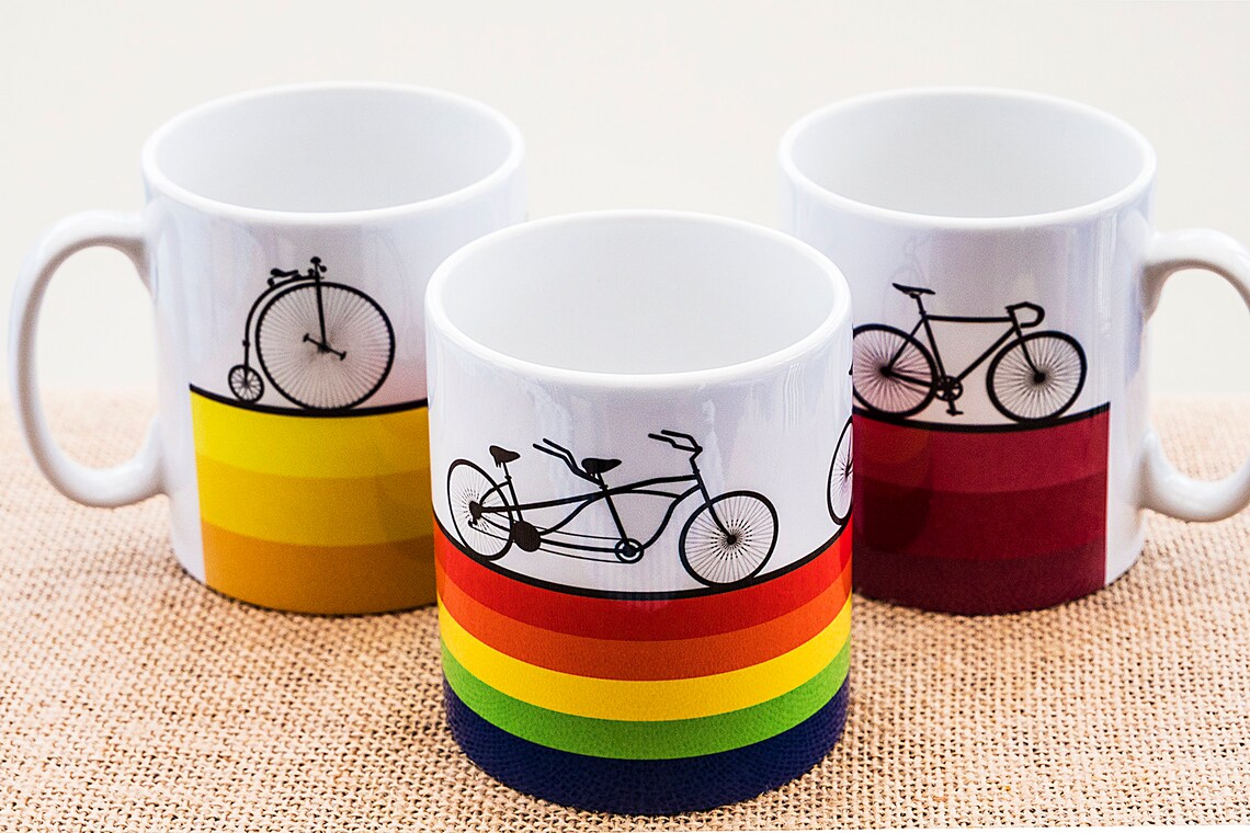 Bicycle espresso coffee mug bike cycle gift for cyclist Etsy