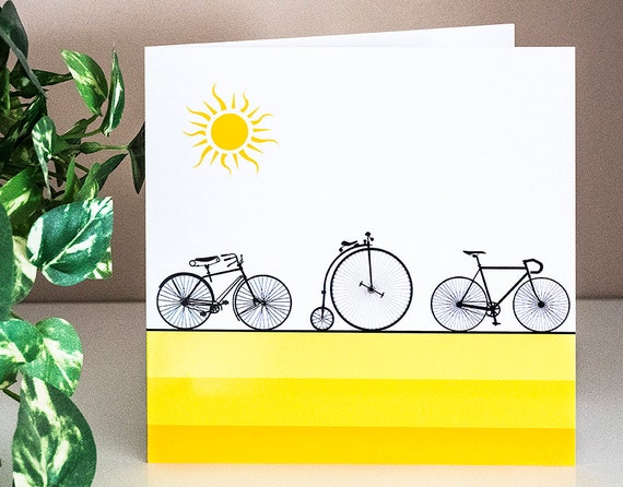 Carte puzzle fille, vélo & fleurs Joyeux anniversaire de Cartesdart