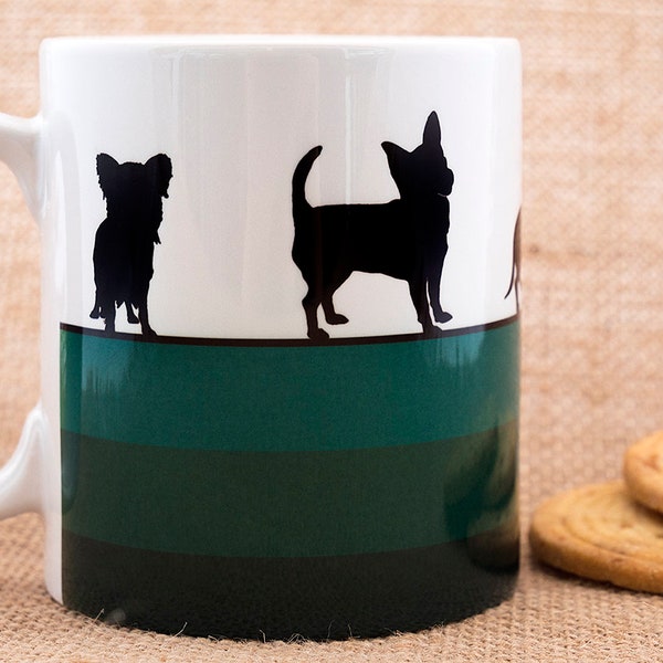 dog coffee mug different various breeds dachshund sausage poodle West Highland Westie terrier gift for pet dog lover owner modern