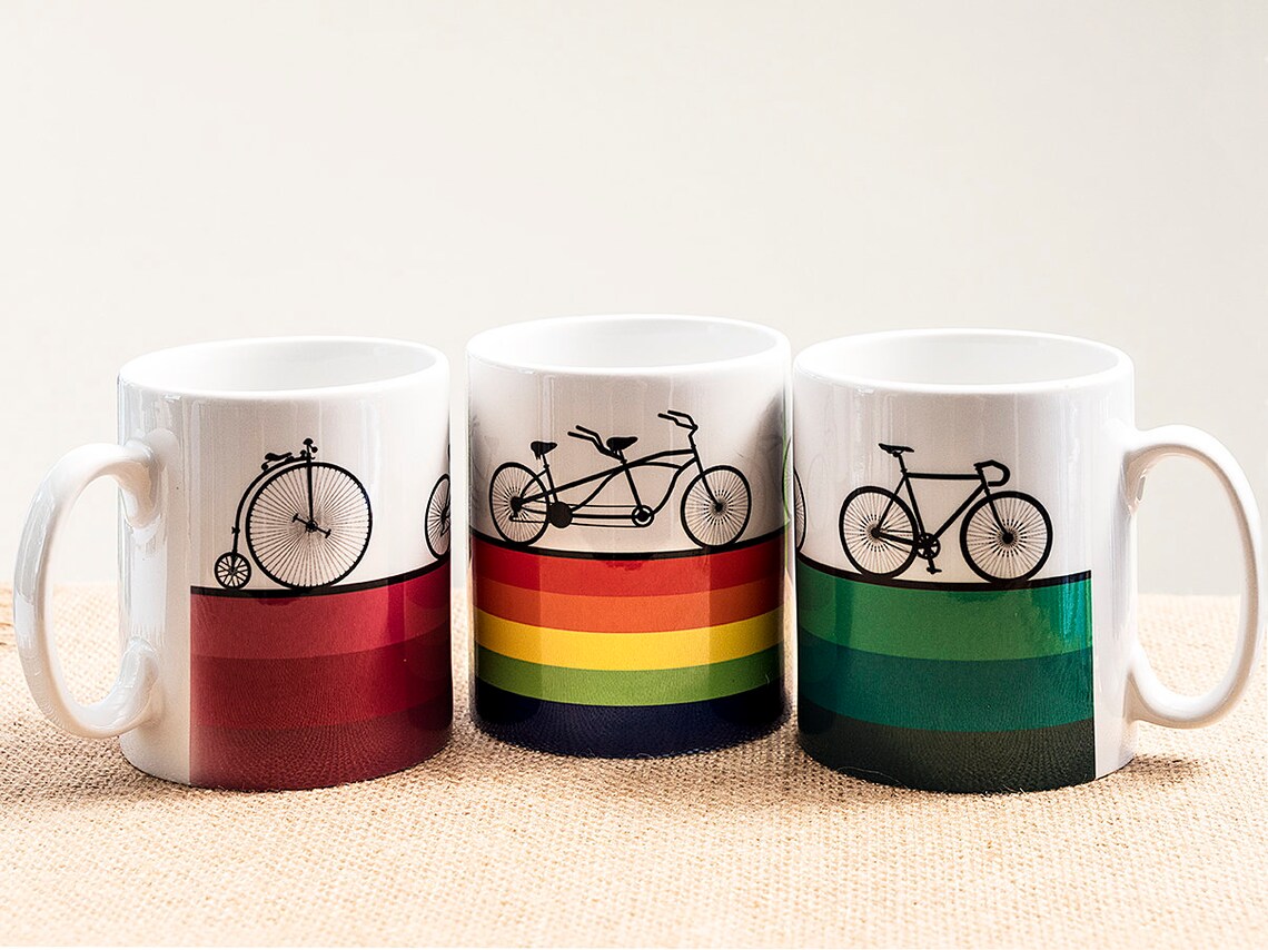 Bicycle espresso coffee mug bike cycle gift for cyclist Etsy