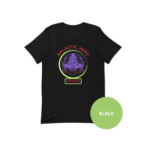 Disney Tomorrowland Buzz Lightyear Space Ranger Spin inspired Galactic Hero High Score 999999 Galaxy Defender Bella + Canvas Tee Shirt