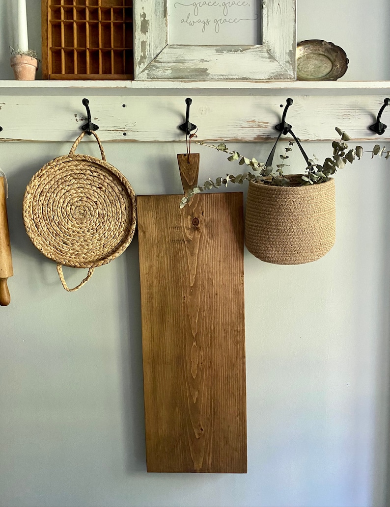 3 ft Long Farmhouse Bread Board // Heirloom Charcuterie Tray // Housewarming Gift // Fall Centerpiece // Grazing Board // Food Safe image 3