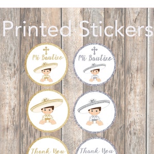 Charro Personalized Stickers /Charrito Charrita Labels / Gold or Silver