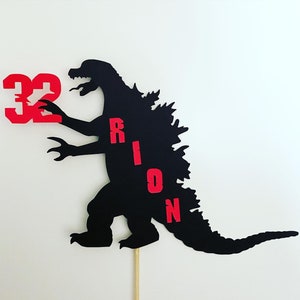 Godzilla Centerpiece Picks/ Godzilla Cake Topper / Dinosaur Party READY IN 48 HOURS