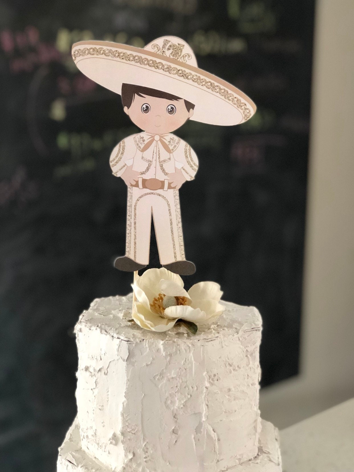 Big Boy Charro Centerpiece Picks/ Baptism Party READY IN 48 Etsy
