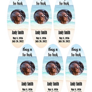 Remembrance Candle Stickers / Rest In Peace Candle Stickers / Custom Memorial Candle Stickers / In Memory of Loved Ones Celebration of Life