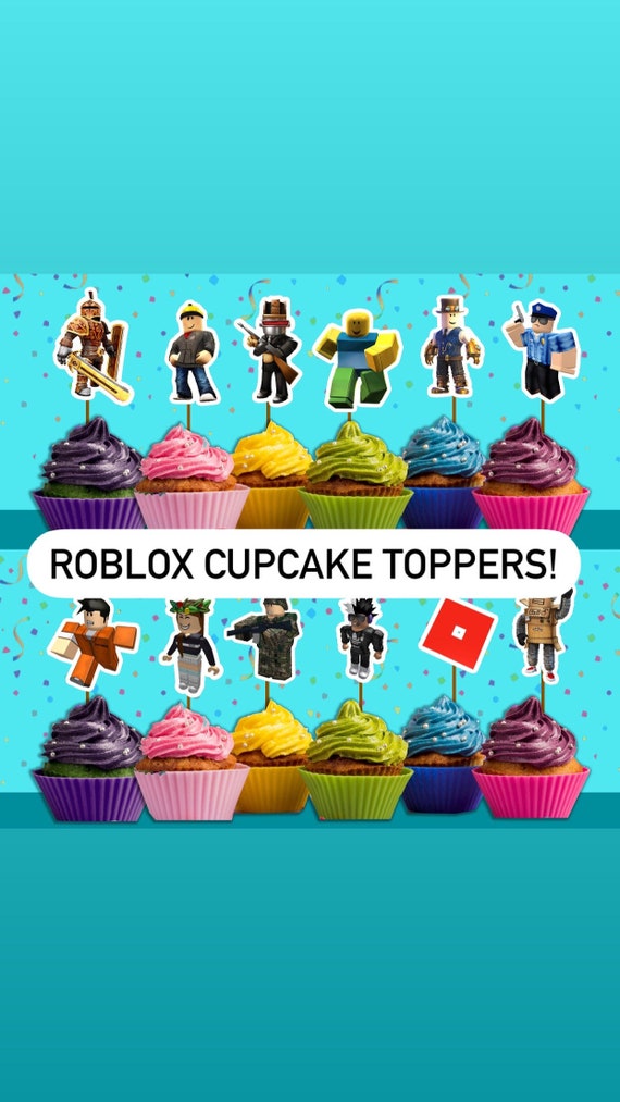 Buy Roblox Cupcake Toppers / Roblox Food Picks / Roblox Party