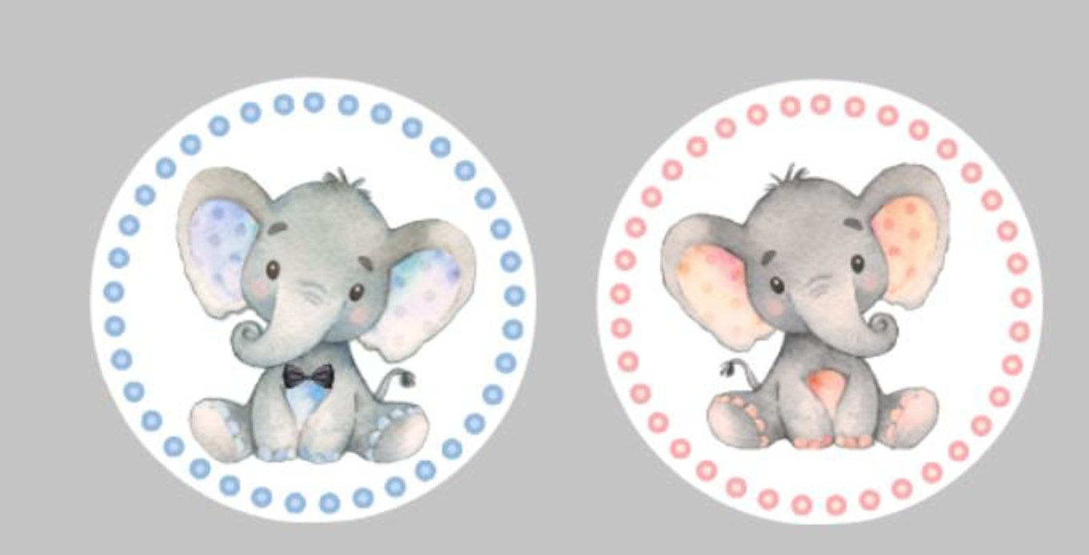 Elephant Personalized Stickers /watercolor Elephant Address Etsy