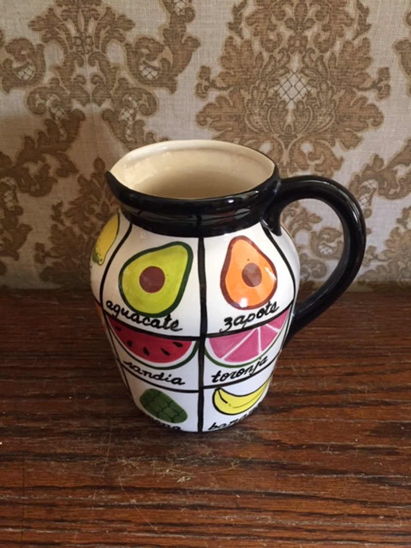 Really Cute Quart Ceramic Juice Pitcher Etsy Israel
