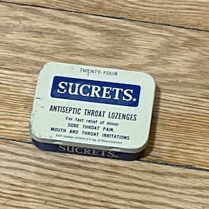 Metal Sucrets Tin