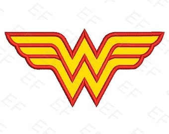 10 sizes Wonder woman applique design - instant download digital file