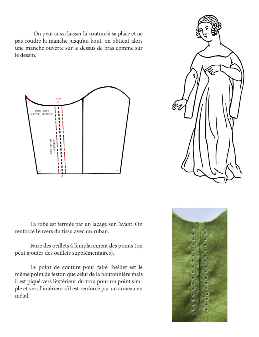 Patron robe 3 trous sale