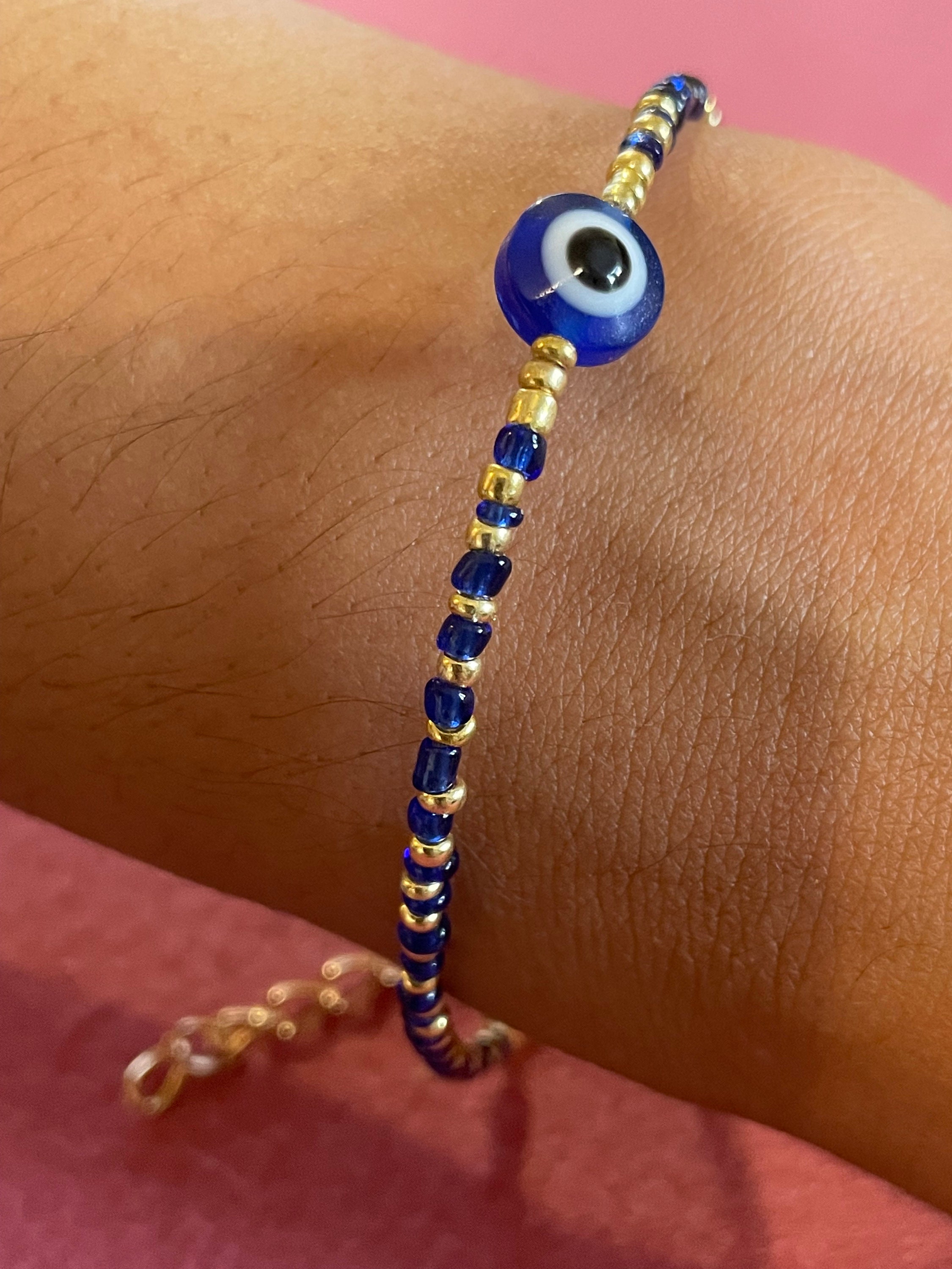 Buy Jaz's Evil Eye-Buri Nazar-Buri Drishti-Nazar Suraksha-Blue Beads  Bracelet-Good Luck Protection Beads at Amazon.in
