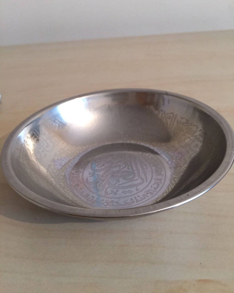 Ayatul Kursi Qursi Islamic Healing Shifa Drinking Bowl Katori Full Ayat al Kursi Engraved Quranic Arabic Dua for muslims
