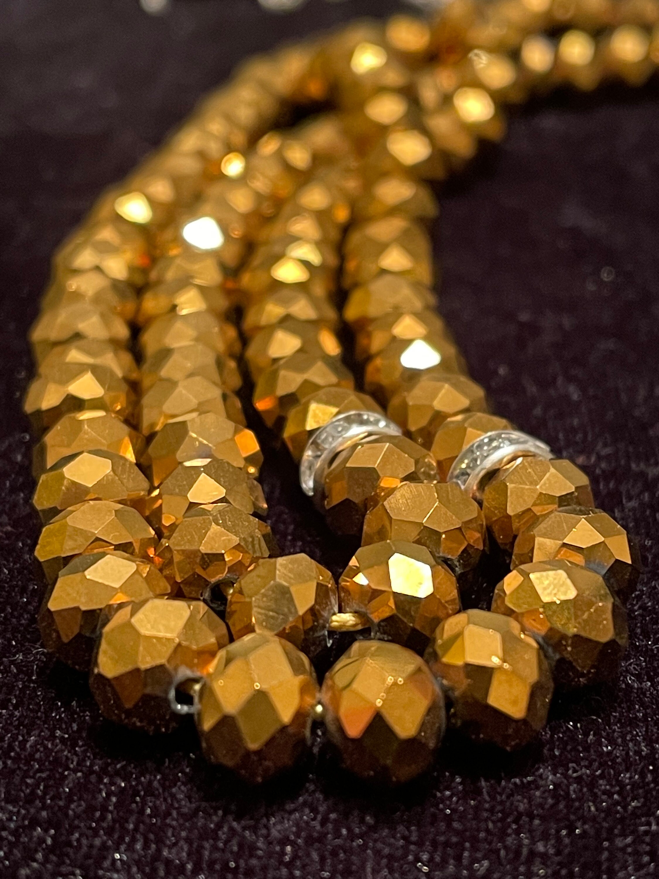 Islamic 99 Bead Gold Crystal With Silver Tassel Tasbih Tasbeeh Arabian  Prayer Worry Beads Masbaha Dhikr Muslims & All Religions Pray Rosary 